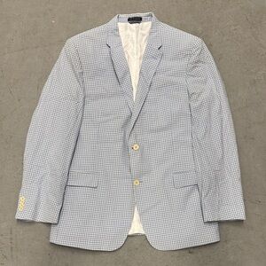 Tommy Hilfiger Light Blue Checkered Blazer